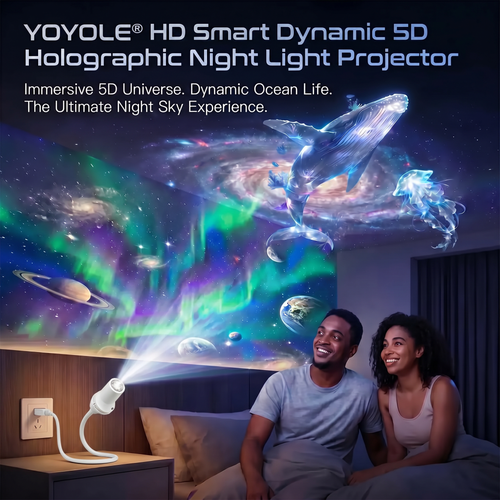🪼Last day 70%off丨YOYOLE® Night Light Projector - Smart Holographic Star Projector