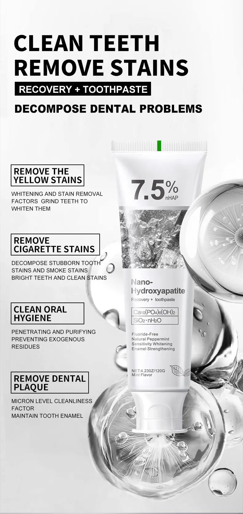 🦷YOYOLE® Bee venom &Nano-Hydroxyapatite Recovery + toothpaste >> 🔥Buy 1 Get 1 Free🔥🏆
