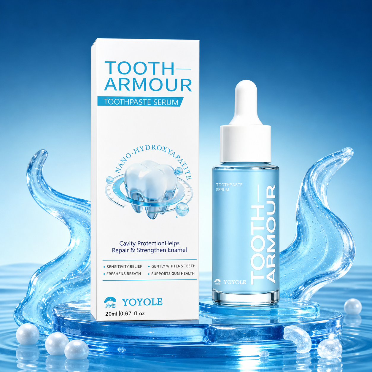 Worried About Weak Enamel or Stubborn Stains? Meet YOYOLE Tooth Armour Toothpaste Serum.