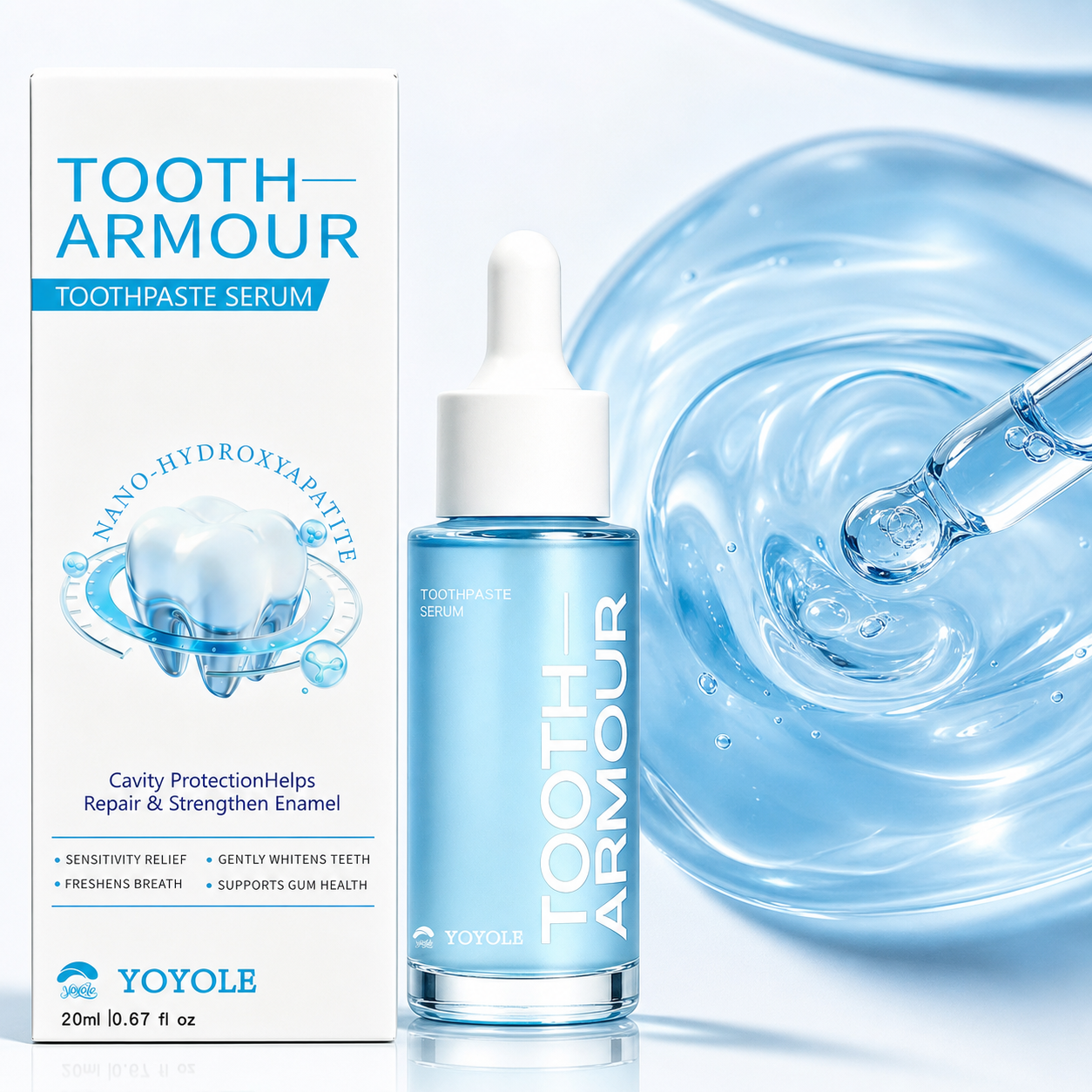 Worried About Weak Enamel or Stubborn Stains? Meet YOYOLE Tooth Armour Toothpaste Serum.