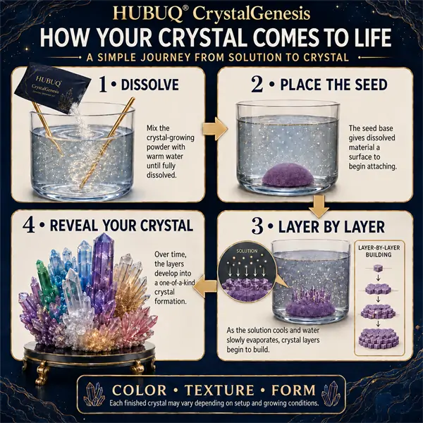 Save 50% by ordering today丨HUBUQ® CrystalGenesis — Luxury Textured Crystal Growing Kit