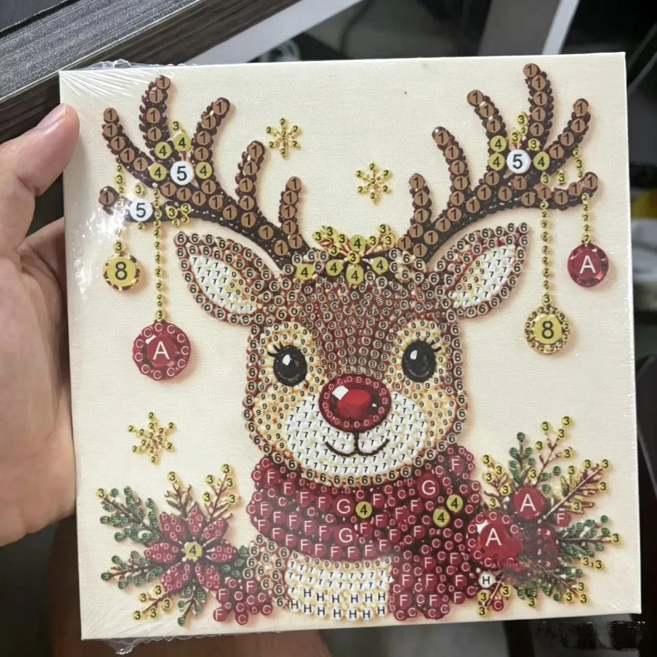 Christmas Pearl Art DIY Kit - Turn Tiny Pearls into SpookyCute Magic (20cm*20cm)